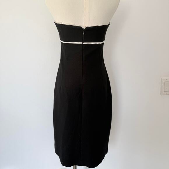 LAUNDRY BY SHELLI SEGAL STRAPLESS BLACK BABYDOLL DRESS - Picture 6 of 8